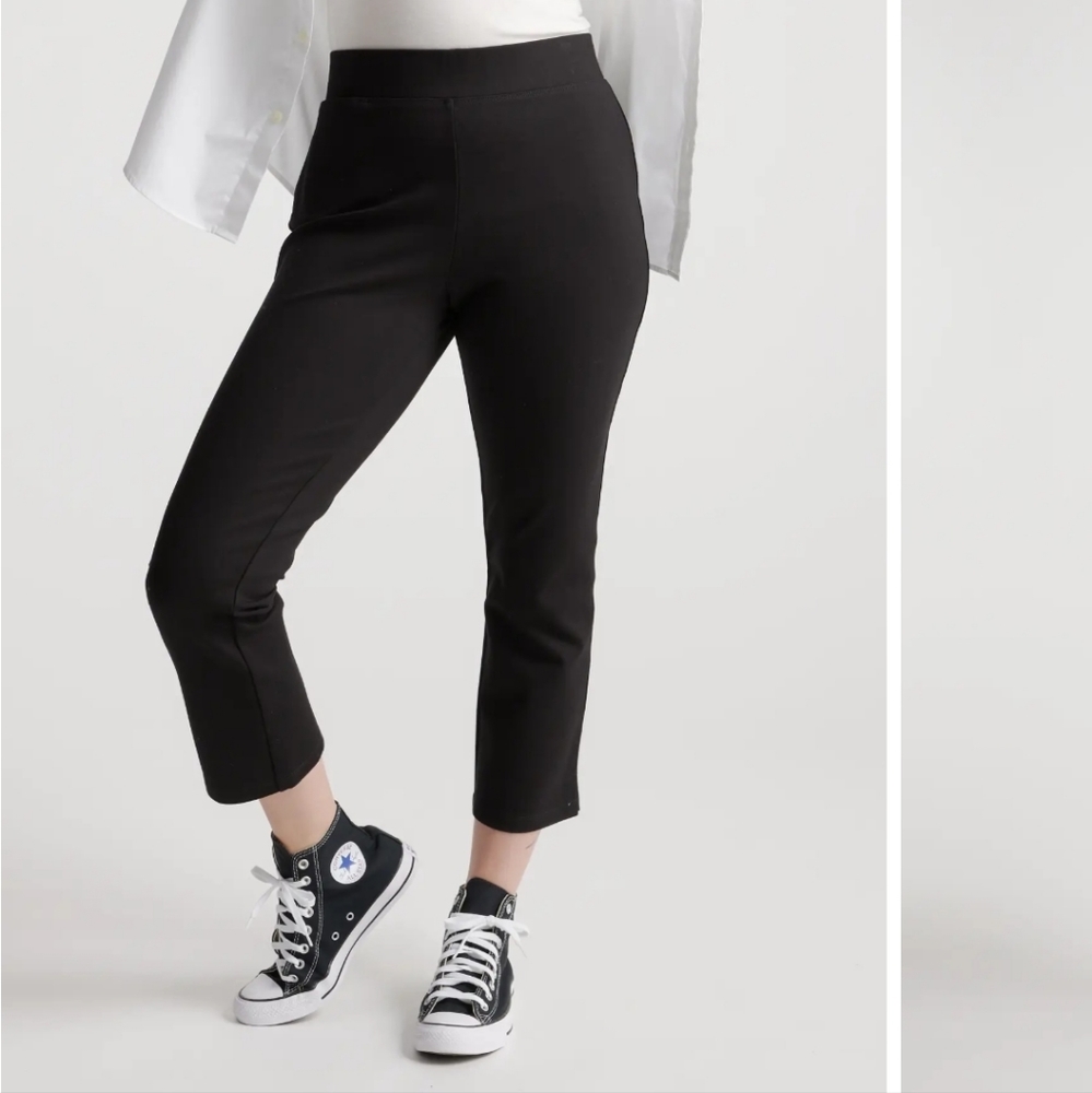 Quince Black Cropped Ankle Pants